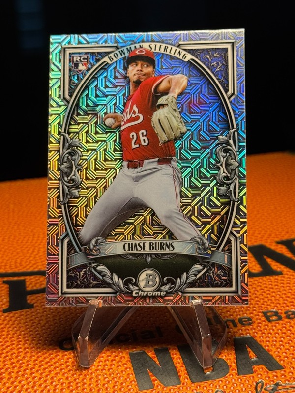 2026 BOWMAN STERLING REFRACTOR MOJO CHASE BURNS ROOKI CARD #BST-10 REDS