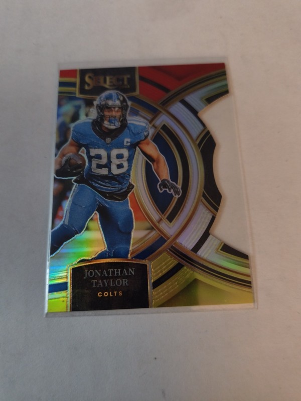 2023 Panini Select #127 Jonathan Taylor Red Yellow Prizm Die Cuts Indy Colts