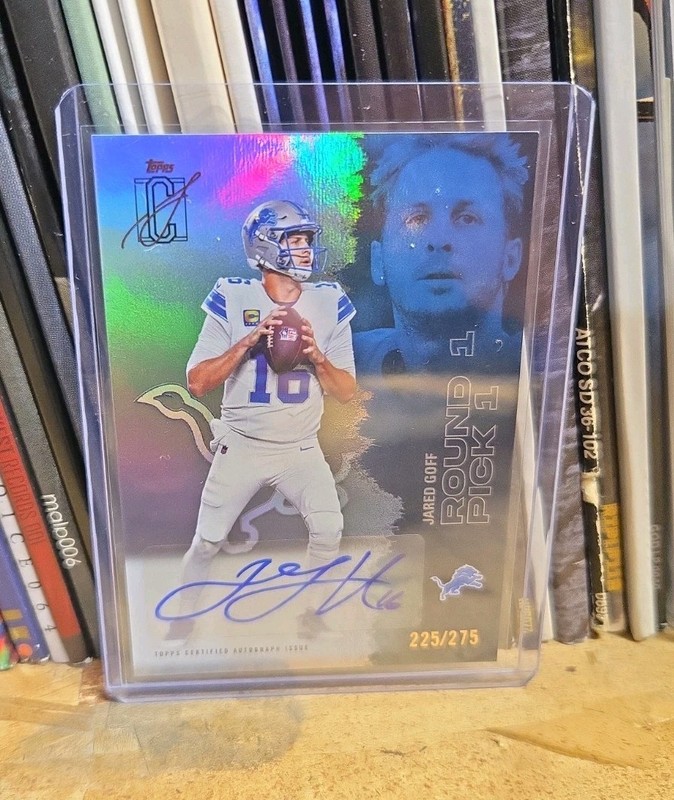 Topps 2025 Signature Class Jared Goff Lions Round 1 Pick 1 Auto /275 #58