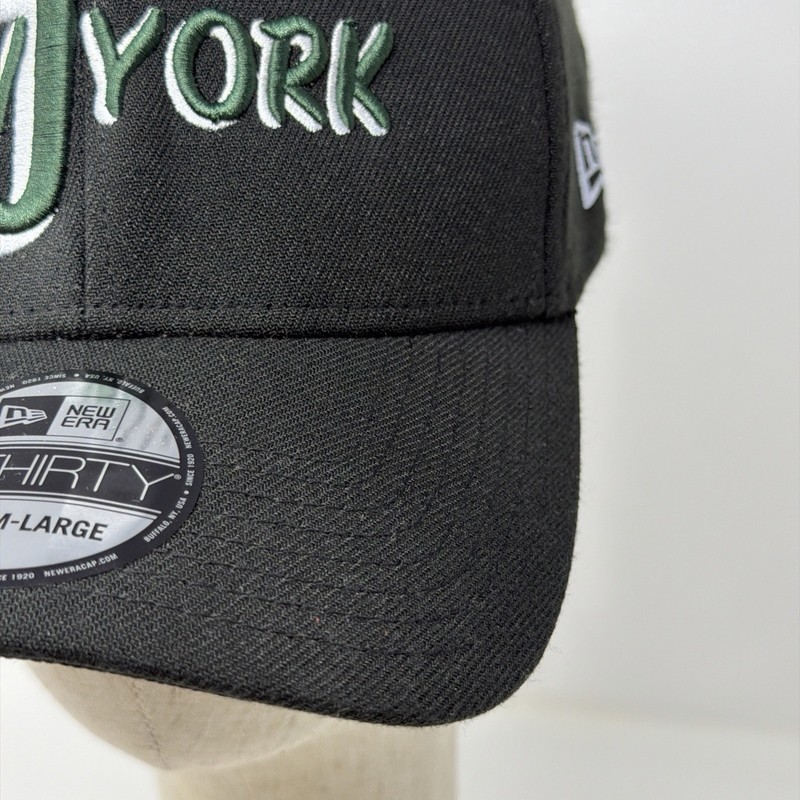 New Era New York Jets 39THIRTY Flex Fit Hat Black Green NFL M/L gallery