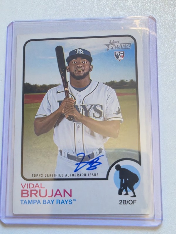 2022 Topps Heritage – Real One Autographs Vidal Brujan #ROA-VB (AU, RC)