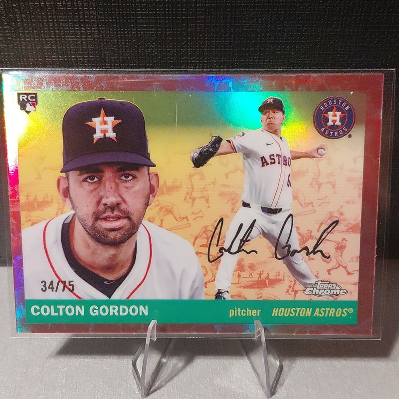 2025 Topps Chrome Platinum Anniversary-Colton Gordon (RC) Toile /75, #317