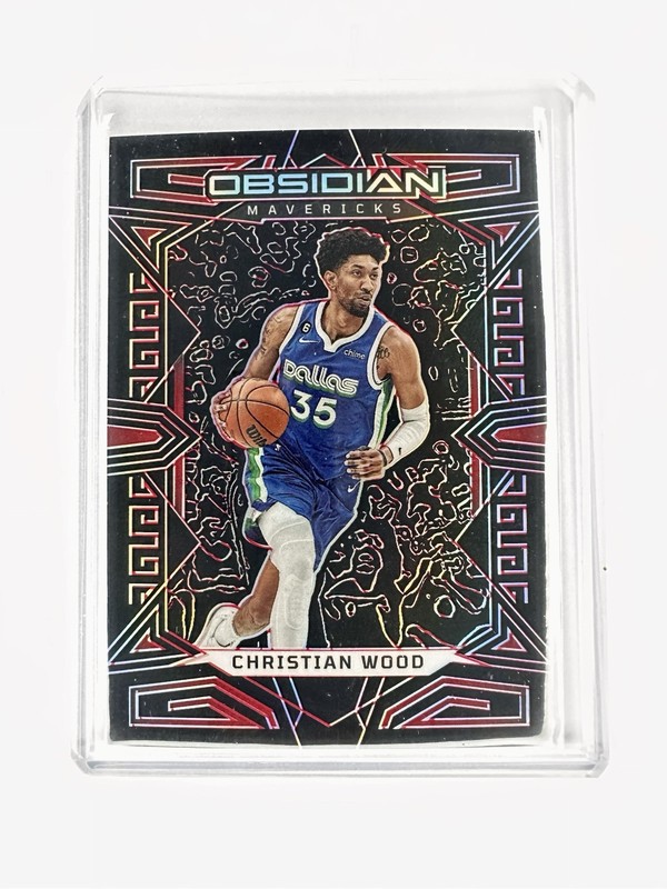 2022-23 Panini Obsidian Christian Wood Electric Etch Red /5 Dallas Mavs SSP