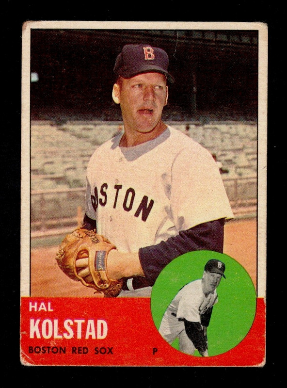 1963 Topps Baseball Card #574 Hal Kolstad High Number Boston Red Sox VG