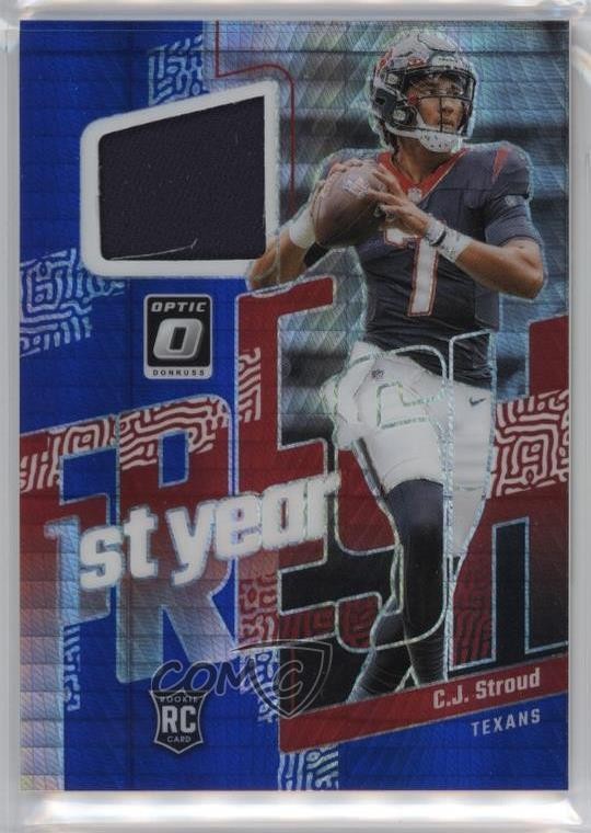 2023 Panini Donruss Optic 1st Year Fresh Blue Hyper Prizm CJ Stroud 17×6