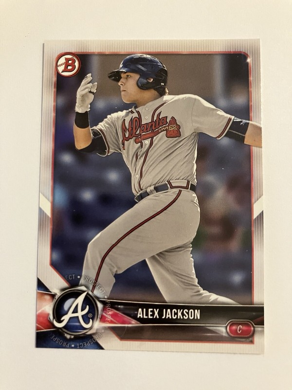 Alex Jackson 2018 Bowman Prospects #BP9 Atlanta Braves