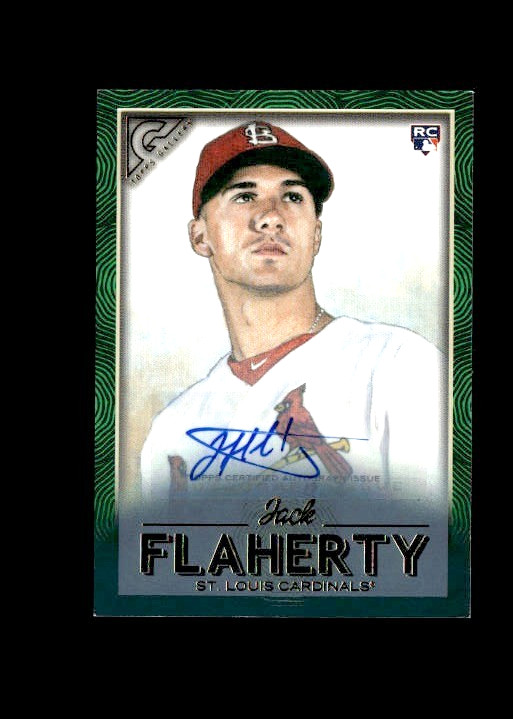 2018 Topps Gallery Green Auto /99 Jack Flaherty #83 Rookie Auto RC NM