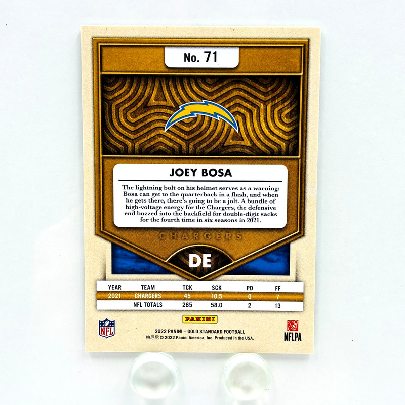 JOEY BOSA 2022 Panini #71 Gold Standard /49 NM+ a225 gallery