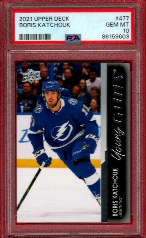 2021-22 UPPER DECK BORIS KATCHOUK YOUNG GUNS ROOKIE #477 PSA 10 UD RC YG GC