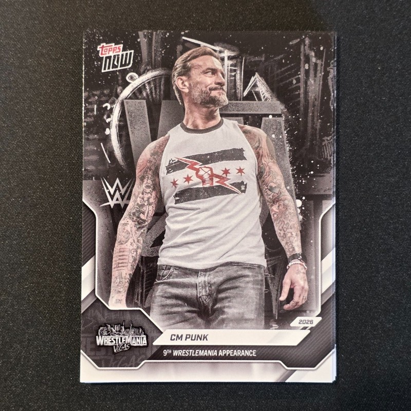 2026 WWE Topps Now WrestleMania Vegas Set CM Punk #4