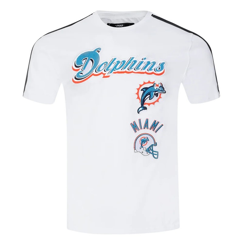 Pro Standard – NFL Miami Dolphins Retro Classic Striped Men’s Tee – Eggshell