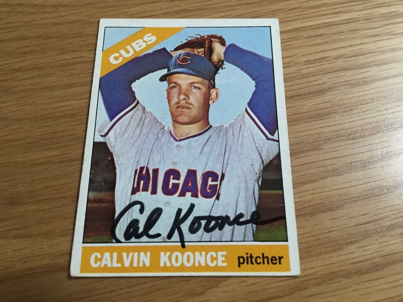 1966 Topps Cal Koonce Autographed Baseball Card Chicago Cubs #278 (d.1993)