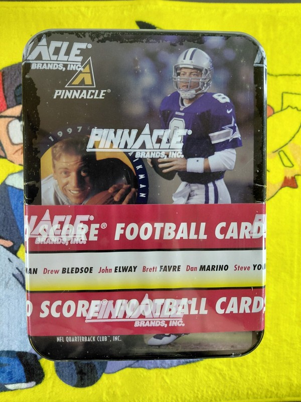 Troy Aikman 1997 Pinnacle Score 150 Football Card Quarterback Collectible Tin