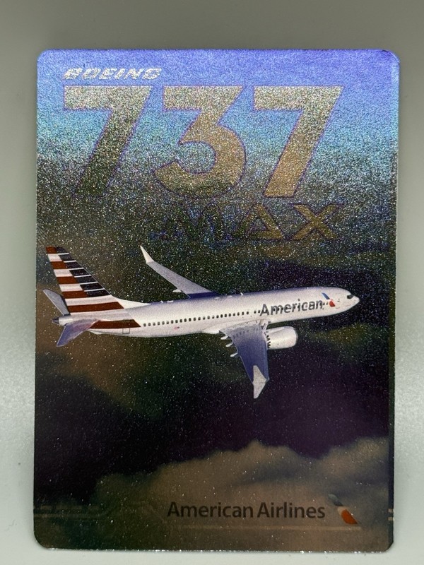 American Airlines Pilot Trading Card 737 MAX SERIES 1 – Metallic Sheen Rare