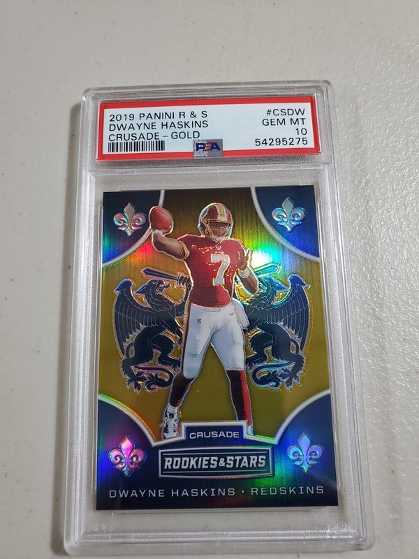 2019 Panini Rookies & Stars Red Crusade – Dwayne Haskins #CS-DW RC 02/10 PSA 10