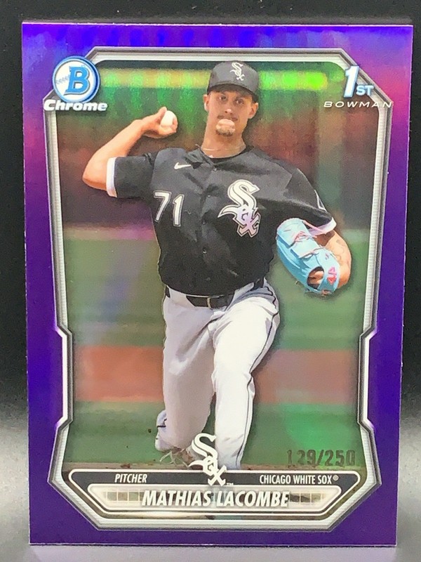 2026 Bowman – Mathias Lacombe 1st Bowman Chrome Purple Refractor /250 #BCP-119