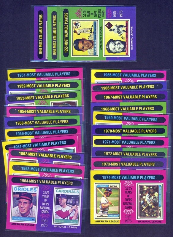 1975 Topps Baseball – MVP CARDS – “You Pick” Complete Your Set – With photos!