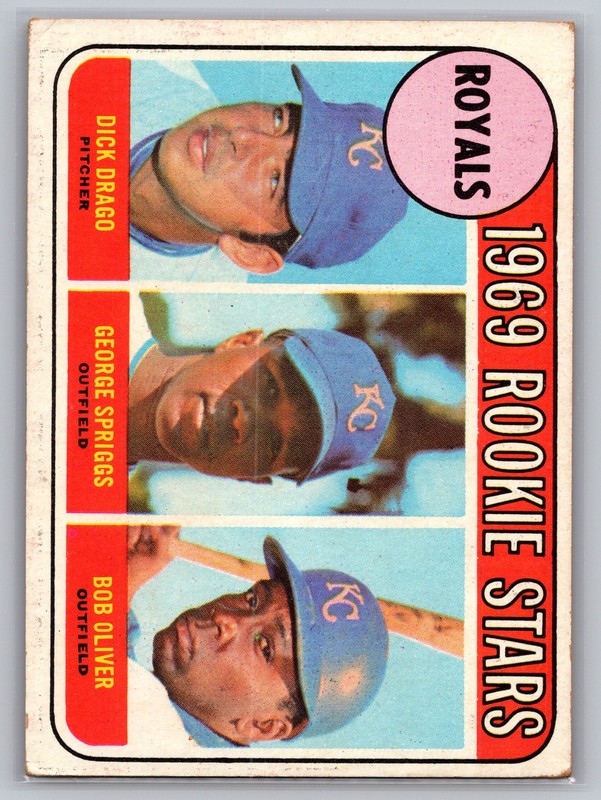 1969 Topps #662 Royals 1969 Rookie Stars (D Drago / G Spriggs / B Oliver)