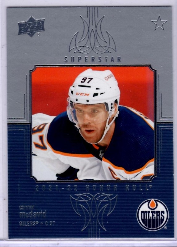 2021-22 Upper Deck Series 1 Connor McDavid Honor Roll Superstar Card # HR-18