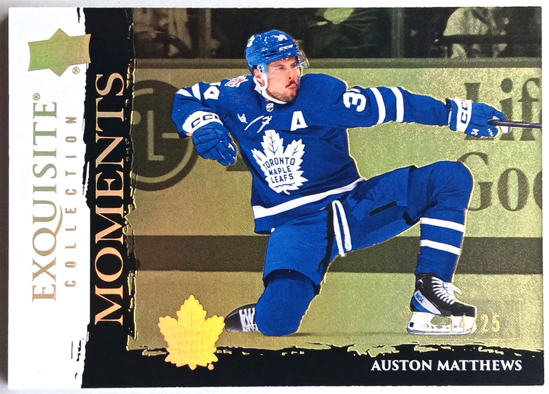 2024-25 Exquisite Collection Moments Gold Spectrum Auston Matthews /25 Leafs