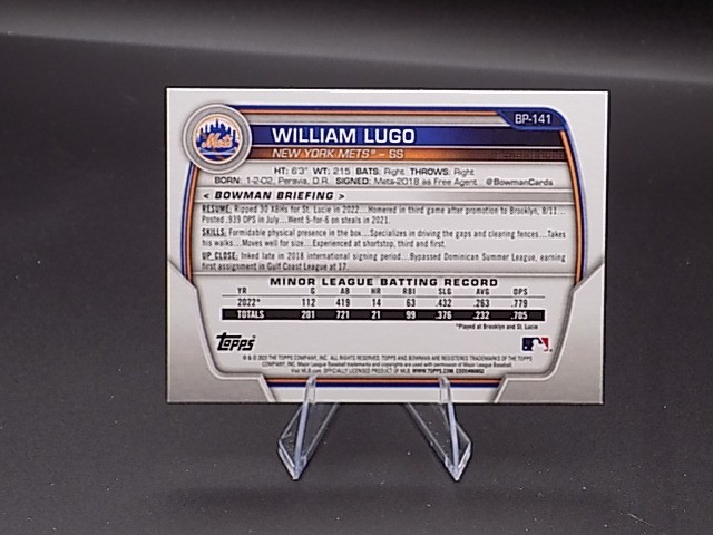 2023 Bowman- William Lugo BP-141 *1st Bowman gallery