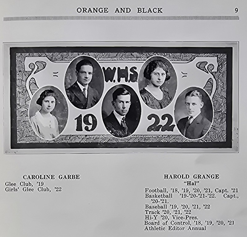 RED GRANGE FOOTBALL WHEATON HIGH SCHOOL IL YEARBOOKS 1920 1921 1922 CHICAGO BEAR gallery