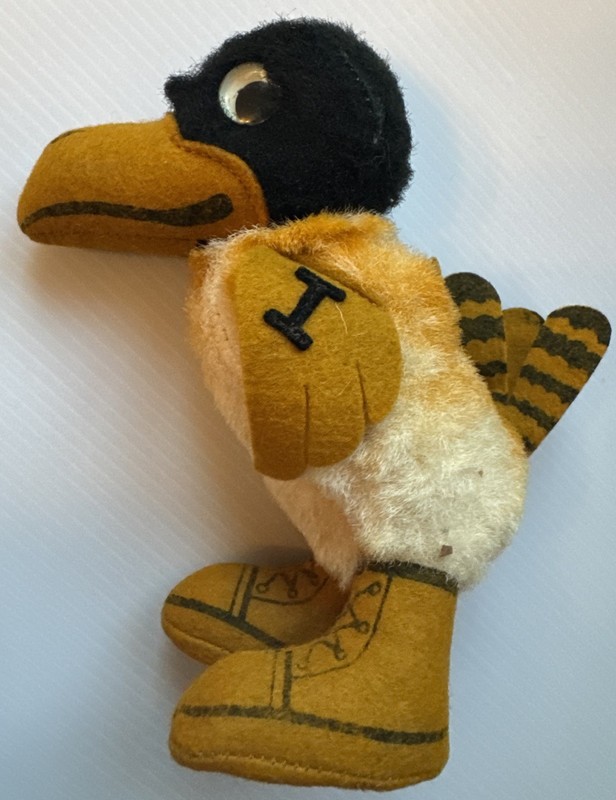 1950’s University of Iowa Hawkeyes 7″ Plush Herky Mascot Doll