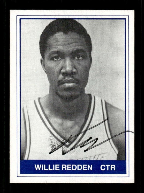 1982-83 TCMA CBA Lightning 23 Willie Redden signed auto autograph BXCP31