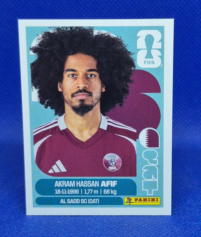 2026 Panini FIFA World Cup Sticker Akram Hassan Afif #QAT 18 – Qatar