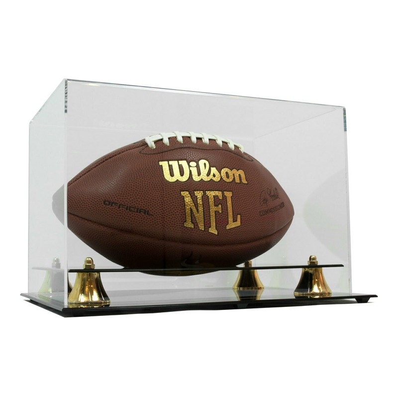 UV Protected DELUXE FULL SIZE FOOTBALL DISPLAY CASE with ALL CLEAR TOP gallery
