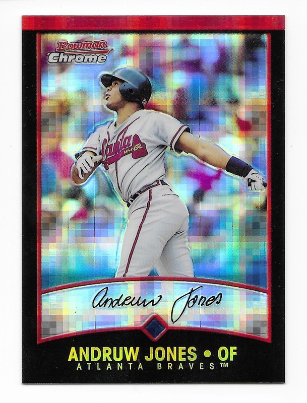 2001 Bowman Chrome Baseball Andruw Jones #54 XFractor