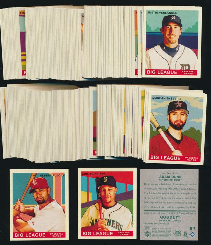 2007 Upper Deck GOUDEY (GREEN Back) -Base Set (#1-200) w/ TULOWITZKI RC, JETER