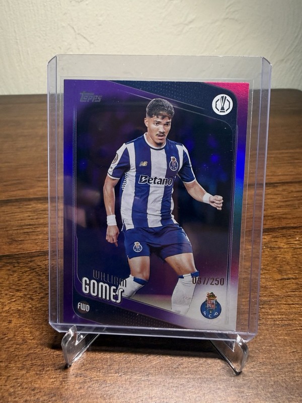 2025-26 Topps UEFA Club Competitions – Purple Foil #50 William Gomes #/250
