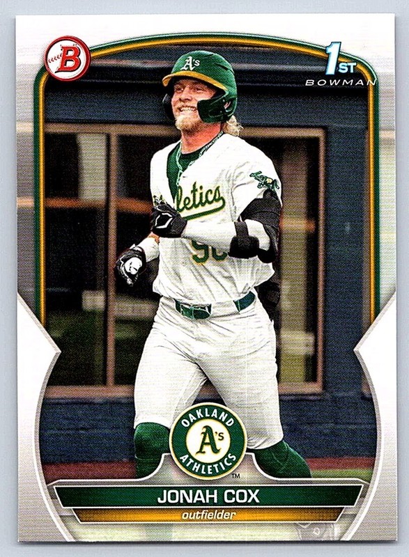 JONAH COX A’s RC 1st card 2023 BOWMAN DRAFT #BD-135