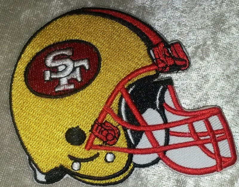 San Francisco 49ers Helmet 3.5″ Iron On Embroidered Patch ~USA Seller~