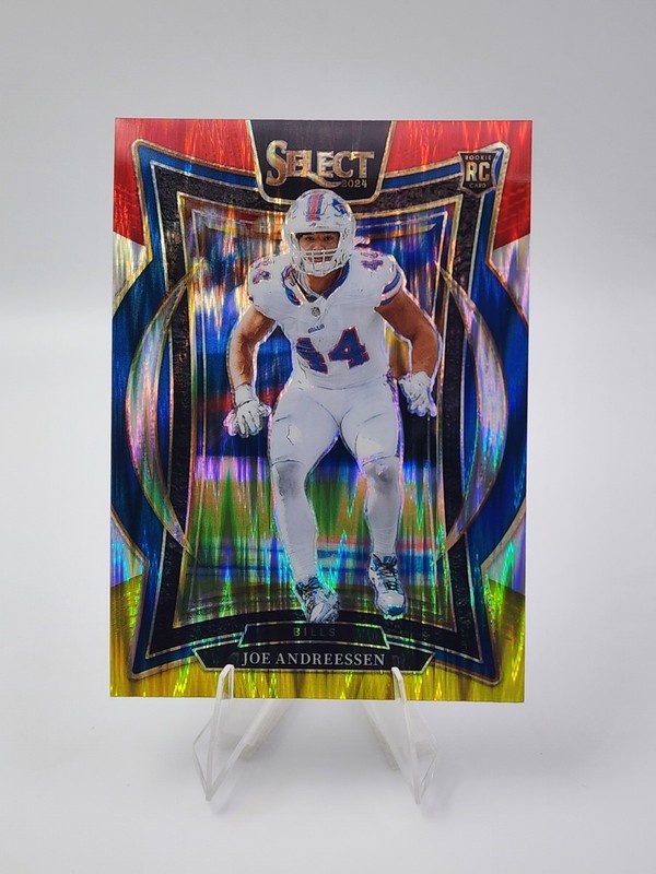 2024 Panini Select – Concourse Joe Andreessen #20 Red & Yellow Shock Prizm (RC)
