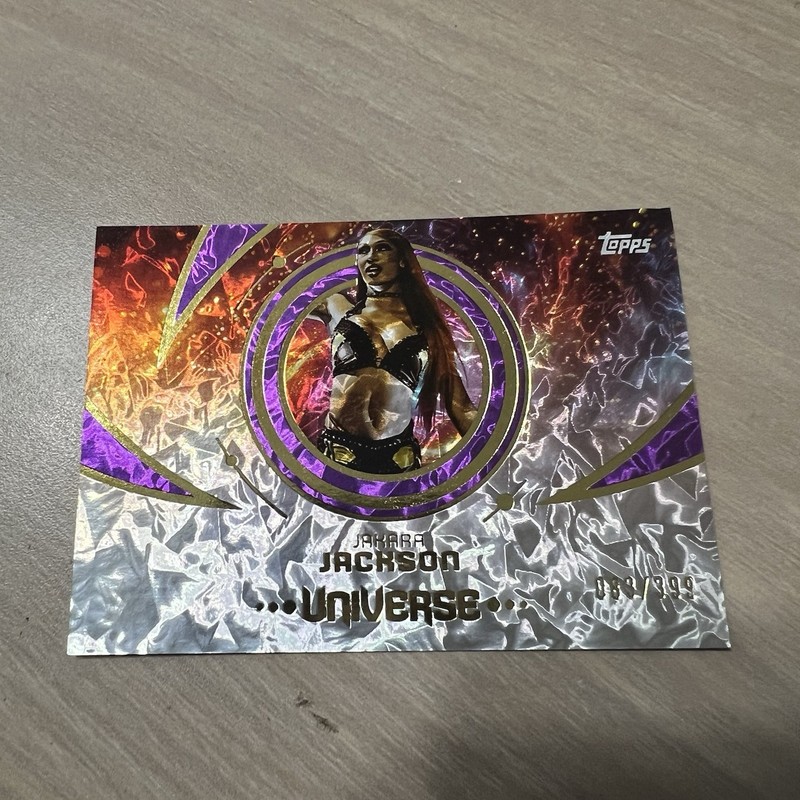 Jakara Jackson 2025 Topps Universe WWE #133 Purple Glass /399 Trading Card