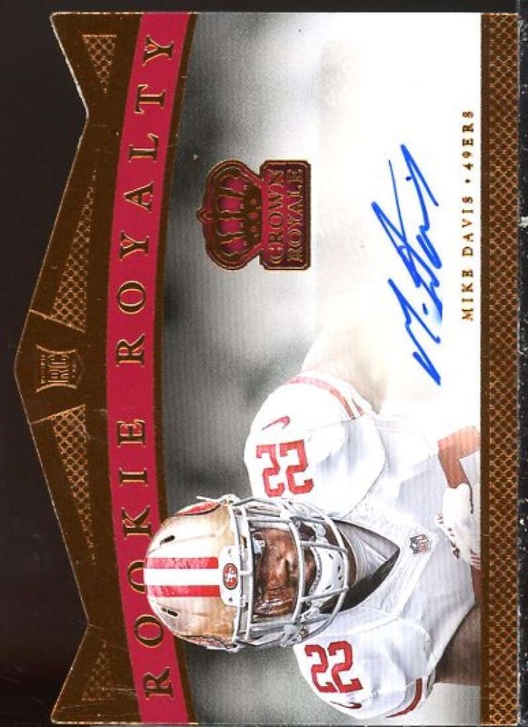 Mike Davis Rookie Card 2015 Crown Royale Rookie Royalty Signatures Gold #RRSMD