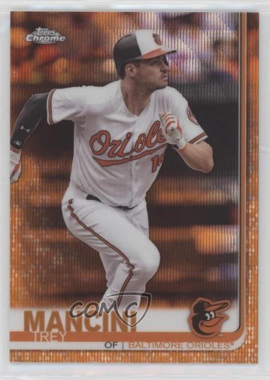 2019 Topps Chrome Orange Wave Refractor 12/25 Trey Mancini #47 1u6