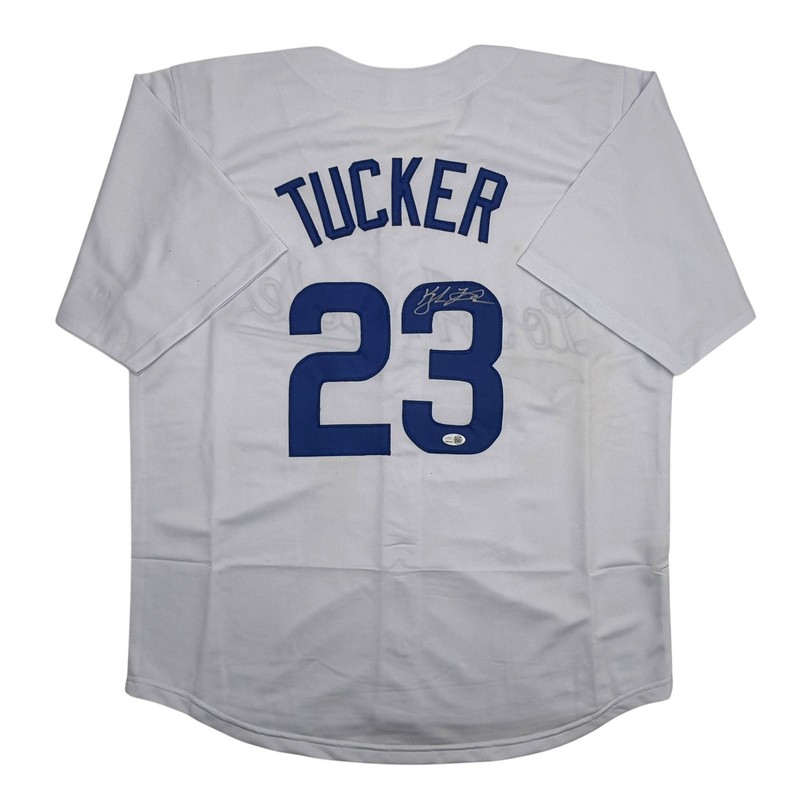 Autographed/Signed Kyle Tucker Los Angeles White Baseball Jersey JSA COA