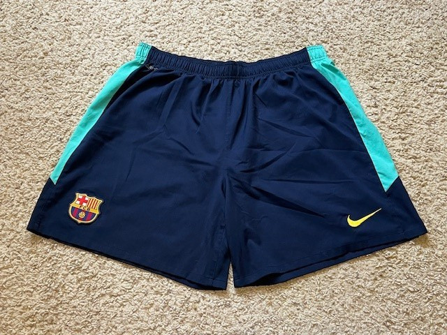 Barcelona Men Nike Dri Fit 2011-12 3rd Kit Lined Shorts Size Large Worn Barca FC