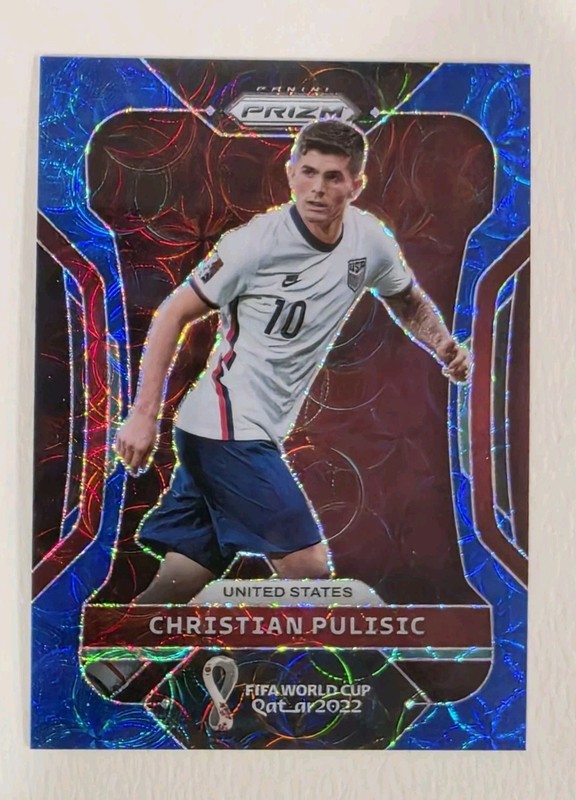 2022 Panini Prizm World Cup Qatar Christian Pulisic Blue Scope Prizm /135 USA