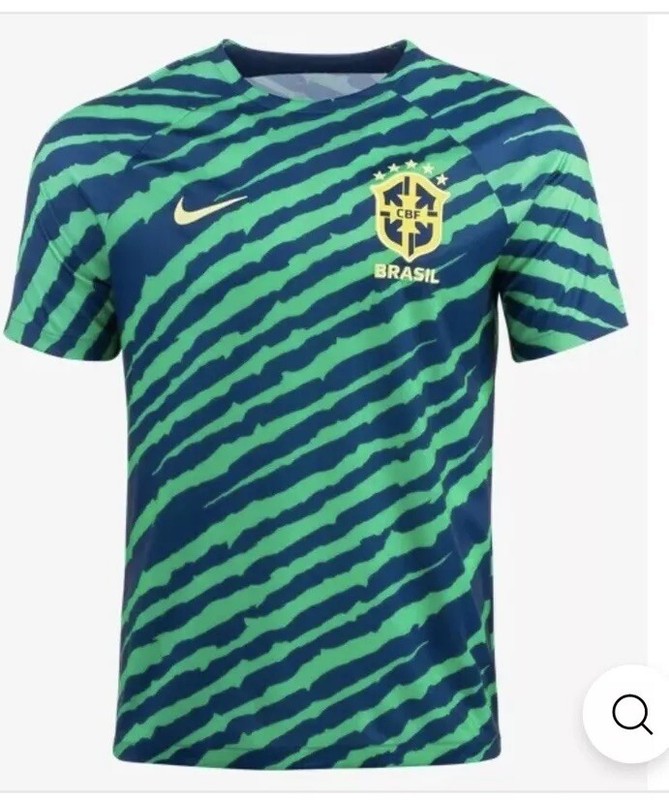 Nike Brazil CBF Men’s Dri-FIT Pre-Match Soccer Top M Football DM9544-490