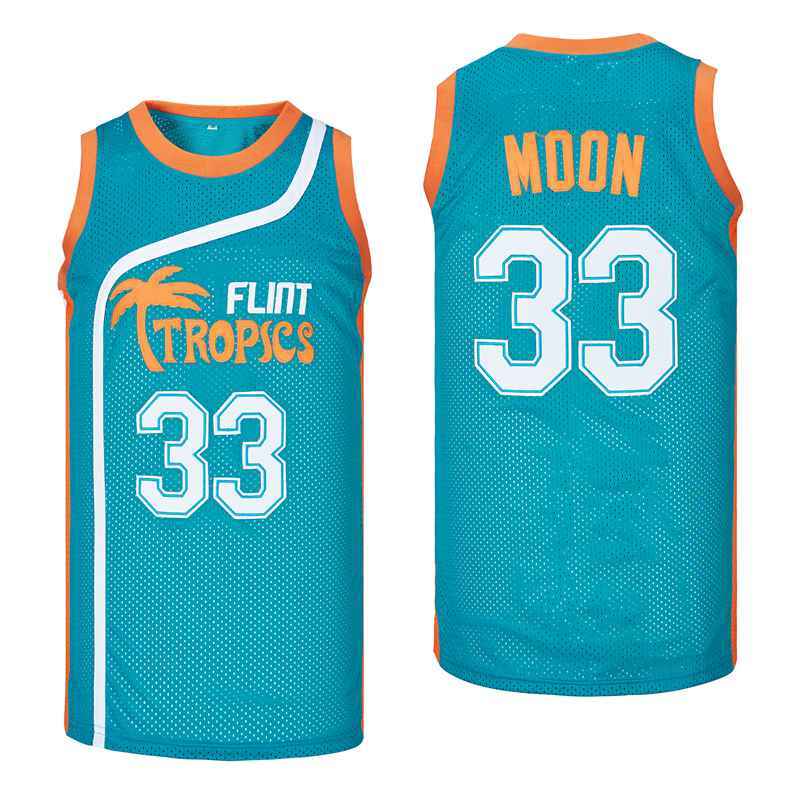 Jackie Moon #33 Flint Tropics Semi Pro Movie Men’s Basketball Jersey S-6XL