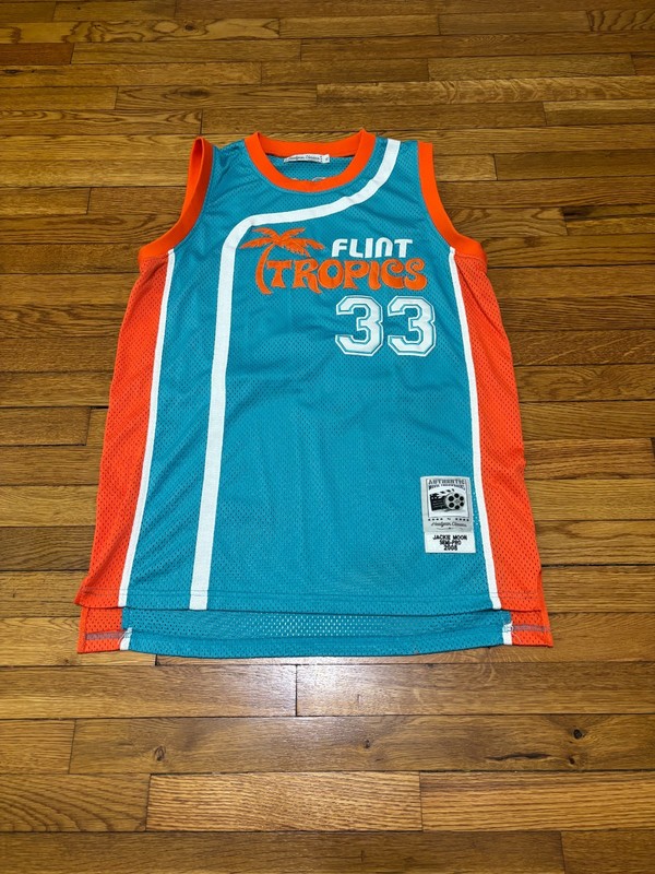 Jackie Moon #33 Basketball Jersey Semi Pro Movie Flint Tropics Teal Men Size XL