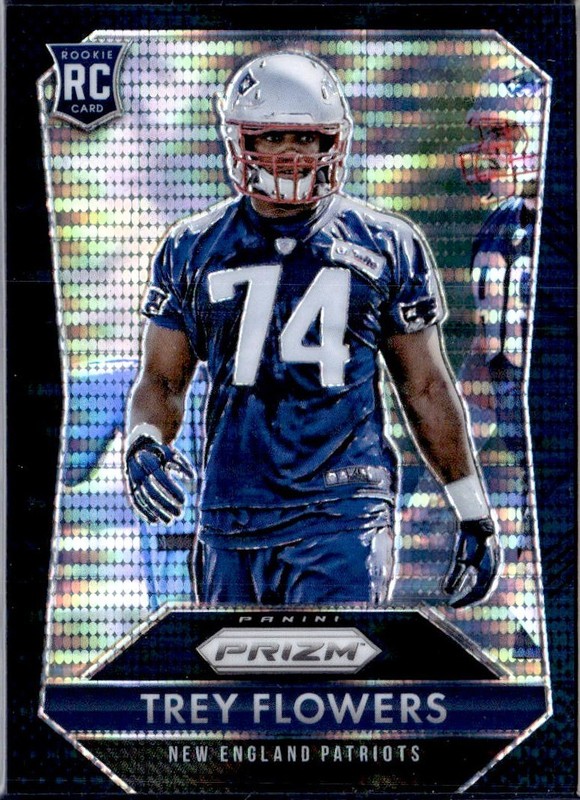 TREY FLOWERS RC 2015 PANINI PRIZM FOOTBALL BLACK PULSAR ROOKIE SP 1/1 PATRIOTS