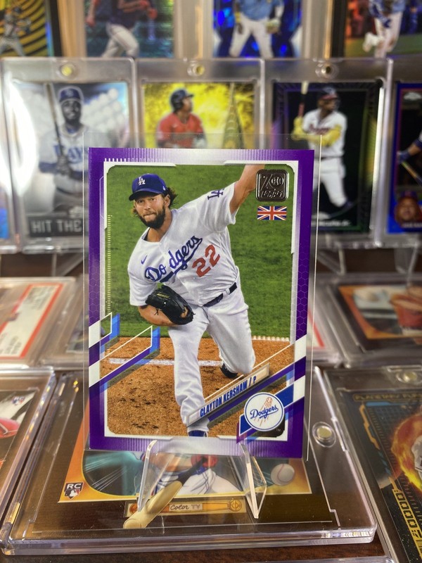 2021 Topps UK Edition – Clayton Kershaw #35 Purple Parallel /50 LA Dodgers