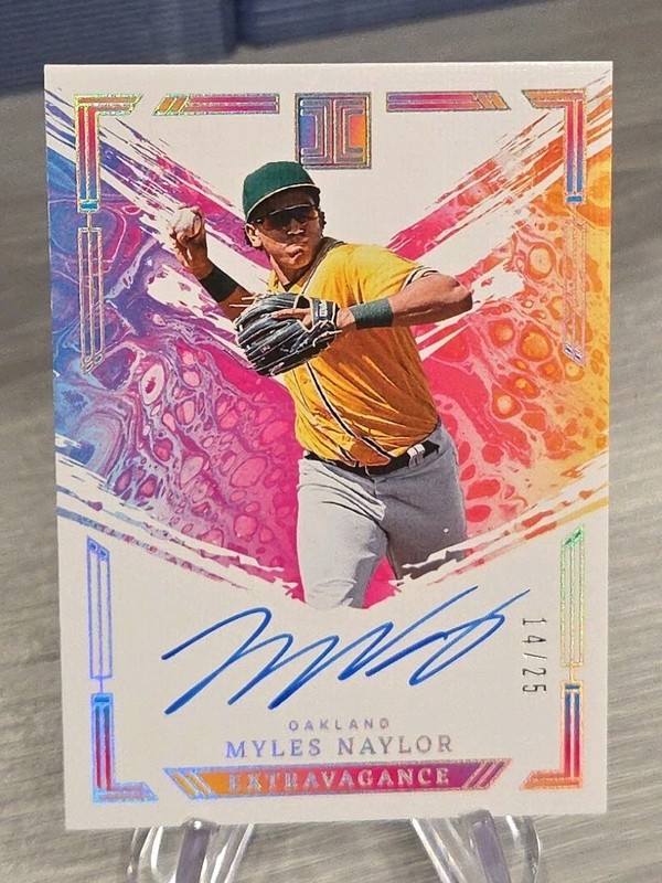 Myles Naylor 2024 Panini Impeccable Extravagance Autograph /25 Athletics