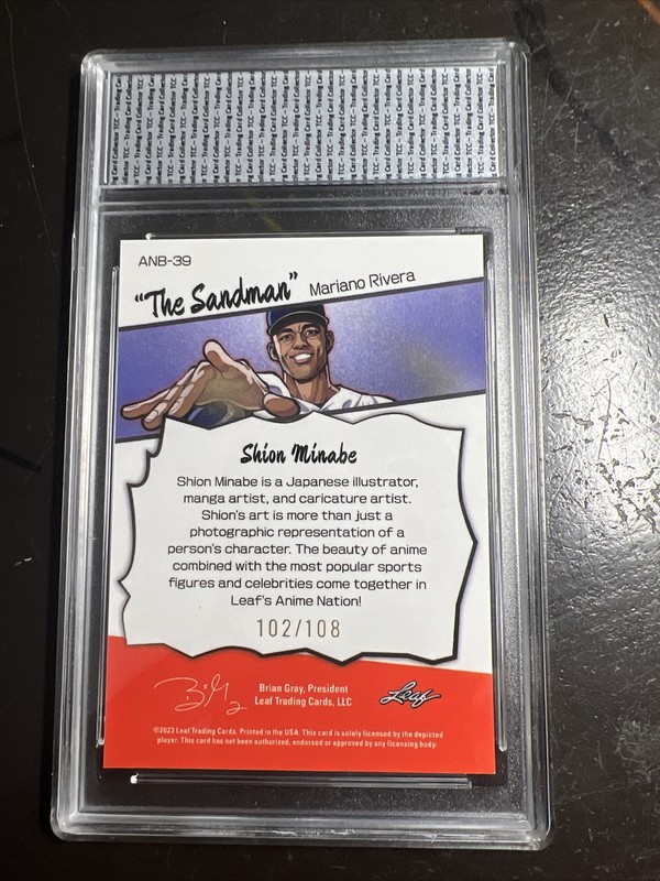 2023 Leaf Anime Nation Mariano Rivera The Sandman TCC Graded Gem Mint 10 gallery