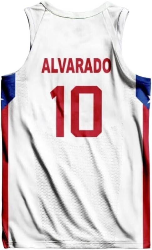 Throwback Retro Alvarado #10 Basketball Jersey Custom Size S-3XL 4 Colors gallery